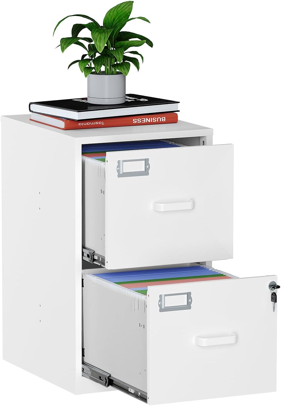 MIIKO 4 Drawer Filing Cabinets with Lock, Metal File Cabinet with 4 Drawers, Home Office File Folders Cabinet for Letter Legal A4 File Size