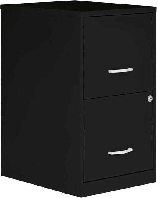 2 Drawer Locking Filing Cabinet | Pre-Assembled Steel Construction | Space-Saving Design is Perfect for Home and Small Office | Letter-Size | Assembled in North America