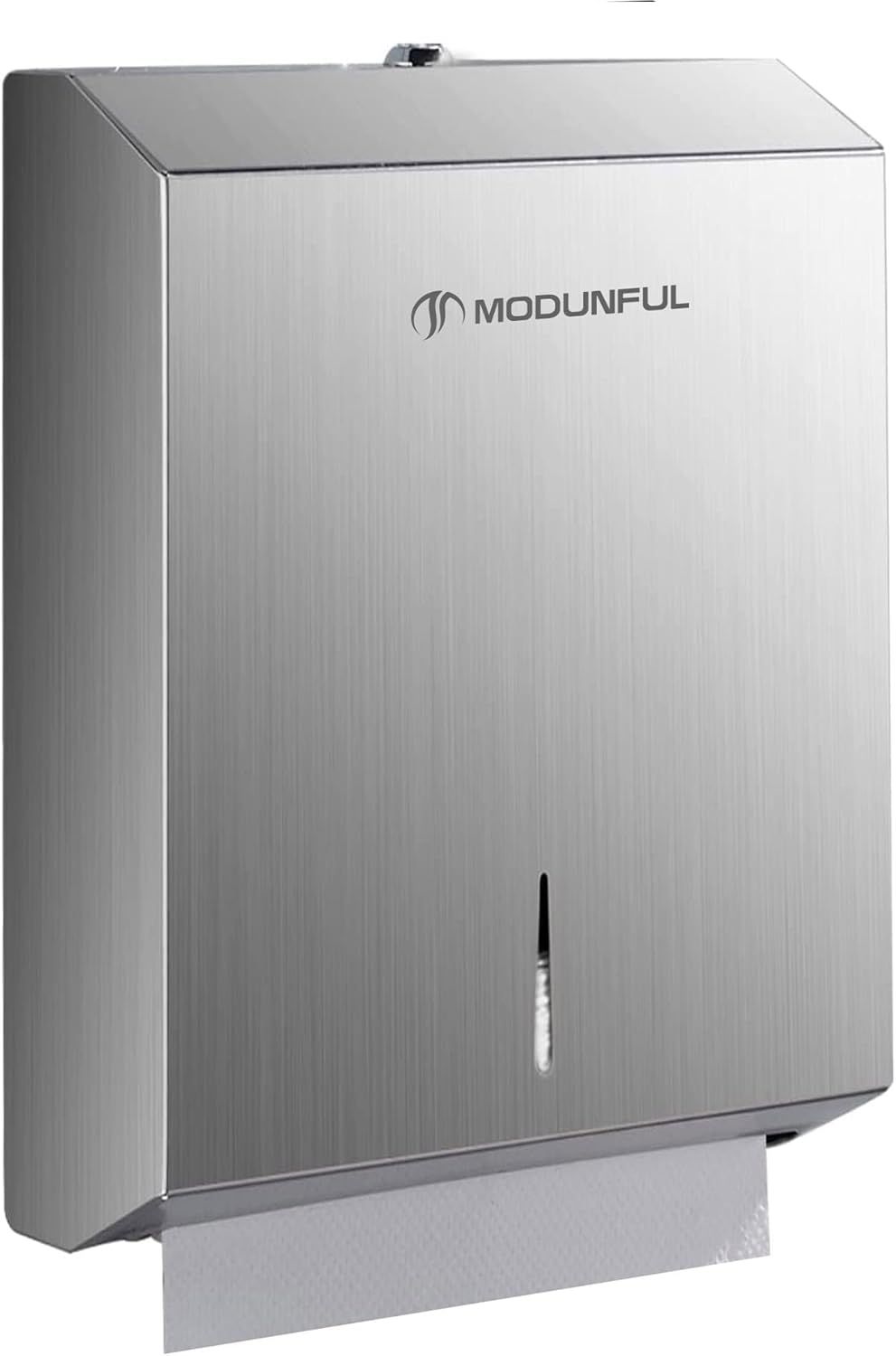 2 Paper Towel Dispenser Wall-Mount - Brushed Stainless Steel Commercial Paper Towel Holder with Lock, Large Capacity 400 Multifold/420 C/Z Fold Towels