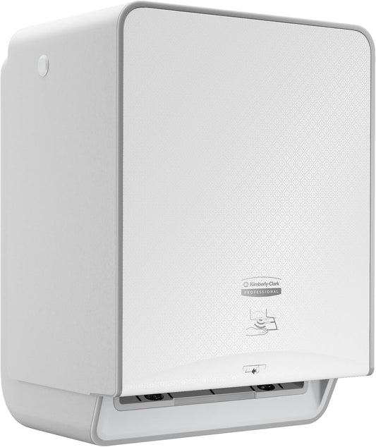 Kimberly-Clark Professional ICON Automatic Hard Roll Paper Towel Dispenser (58710), White Mosaic Faceplate, Wall Mounted, for Commercial Hand Towels (Qty 1)